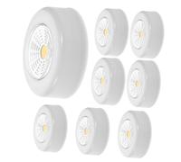 FONDOTIN Lampe Tactile à Piles Cob Blanche, Lot de 8, sans Fil