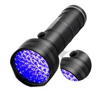 FONDOTIN Lampe Torche Noire Fluorescente Résistante Antidérapante Compacte pour Détection Bijoux et Fluide Corporel