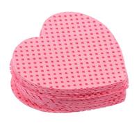 FONDOTIN Lingettes Cœur Dissolvantes Colle Ongles Gel Acrylique Lingettes Non Pelucheuses Coton Doux Faciles Transporter Ranger