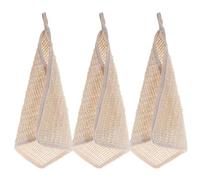 FONDOTIN Lingettes Démaquillantes Multi-fonctions en Ramie et Coton Lot de 3 Serviettes Visage Douces Absorbantes pour Nettoyage Facial et Bain