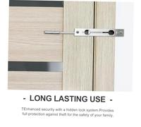 FONDOTIN Loquet de Porte Invisible Acier Inoxydable Réglable Verrou Centralisé pour Porte Anti-vol Système Sécurisé pour Maison Protection Familiale Renforcée
