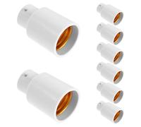 FONDOTIN Lot de 10 Adaptateurs de Douille B22 vers E27 Convertisseur à Vis Compact en Matériau Résistant Support de Lampe pour Chambre Bureau et Éclairage Domestique Moderne