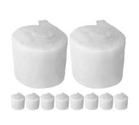 FONDOTIN Lot de 10 Mousses Filtrantes Blanches pour Aquarium 100 X 12 X 3 CM Coton Filtrant Haute Densité Média Filtrant Réutilisable pour Filtration D’Eau Accessoires pour Bassins et