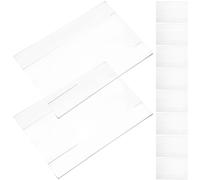 FONDOTIN Lot de 10 Porte-Étiquettes de Prix Muraux en Acrylique Transparent 10X15 CM Épaisseur 2 MM Support Mural pour Panneau Présentoir pour Panneaux Publicitaires Étiquettes de Rayon