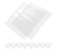 FONDOTIN Lot de 10 Set de Pochettes Étanches pour Films Photo Négatifs 120 Trous, Protection Anti-poussière en PE, Compatibles Classeurs à Anneaux, Pochettes Négatives pour Archivage Photo