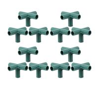 FONDOTIN Lot de 12 Connecteurs De Jardinage Raccords De Tuyauterie Connecteurs pour Tuteurs Et Treillis Supports De Plantes Structurels À 5 Voies
