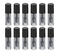 FONDOTIN Lot de 12 Mini Tubes de Mascara Vides 08 Ml Transparents avec Brosse Intégrée Flacons Rechargeables pour Mascara Format Voyage pour Retouches Précises des Cils au Bureau