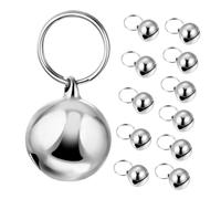 FONDOTIN Lot de 12 Petites Clochettes Métalliques pour Collier de Chien et Chat, Son Net pour Repérage, Résistantes aux Intempéries, Diamètre 16 Mm, Accessoires Pet pour Suivi et Dressage