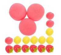 FONDOTIN Lot de 18 Bigoudis en Éponge Souple sans Chaleur pour Cheveux Courts et Longs, Forme Fraise Colorée, Bigoudis pour Dormir Confortables, Coiffage Naturel Nocturne