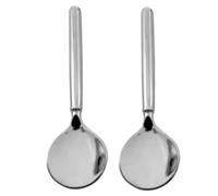 FONDOTIN Lot de 2 Applicateurs Crème Yeux en Alliage de Zinc 7 Cm Mini Spatules Cosmétiques Ergonomiques pour Soin Visage Voyage