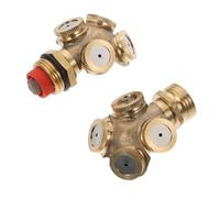 FONDOTIN Lot De 2 Arroseurs Rotatifs d'eau pour Jardin Et Pelouse, Buses à 4 Trous Filtre Intégré, Pulvérisateurs D'arrosage Réglables pour Irrigation De Pelouse, Arbres Et Arbustes