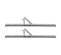 FONDOTIN Lot de 2 Barres de Support en Acier Inoxydable 20 Cm pour Étagères de Réfrigérateur et Congélateur, Pièces de Rechange Robustes avec Crochets, Séparateurs D'étagère Adaptés
