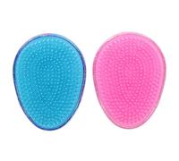 FONDOTIN Lot de 2 Brosses Démêlantes Plates d'Œuf Paillettes Nacrées Brosse pour Cheveux Mouillés et Bouclés Peigne de Massage Portable pour Voyage Format Compact