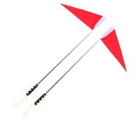 FONDOTIN Lot De 2 Drapeaux De Guide Touristique Drapeau Triangulaire Vierge Drapeau Extensible Mât D'Entraînement Sportif Sur Terrain Drapeaux Portatifs Mât De Guide