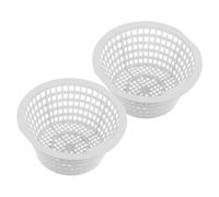 FONDOTIN Lot De 2 Paniers De Filtration pour Piscine en Abs Réutilisables, Panier De Skimmer Plastique, Filtration des Déchets, Nettoyage Piscine Extérieur, Captation Feuilles Et Cheveux