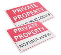 FONDOTIN Lot de 2 Panneaux Autocollants «Défense d'Entrer» 20X30 CM Panneau de Propriété Privée en Plastique Résistant aux Intempéries pour Clôtures et Portails Extérieurs