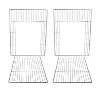 FONDOTIN Lot de 2 Panneaux Porte en Maille Métallique 35,5 X 45 Cm pour Enclos Animaux, Clôture Intérieure/extérieure pour Chiens et Chats, Porte Sécurisée à Maille Dense pour Parc