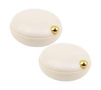 FONDOTIN Lot De 2 Petites Boîtes À Pilules De Voyage Mini Pilulier Organiseur De Pilules Quotidien De Voyage Simple