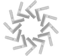 FONDOTIN Lot de 20 Équerres D’Angle en Métal Robuste Connecteurs en L Intégrés pour Meubles Petite Équerre pour Bibliothèque et Bureau Support Invisible pour Assemblage D’Étagères et