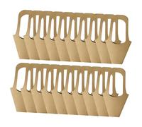 FONDOTIN Lot de 20 Paquet à Fleurs en Papier Kraft Poignée Petit Format Écologique pour Emballage de Bouquets pour Présents Saint-Valentin et Fêtes Fournitures d'Emballage Présent