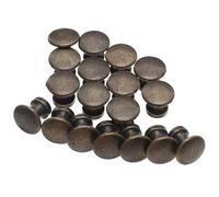 FONDOTIN Lot de 20 Poignées de Tiroir Vintage en Alliage Mini Bouton Rond 115 X 108 CM Finitions Bronze Vert Quincaillerie Rustique pour Commode Armoire et Meuble Décoratif