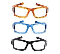 FONDOTIN Lot De 3 Bandeaux Art Lunette En Tissu Oxford, Taille Unique, Couvre-chef Pour Femmes, Accessoire Visage Créatif Et Délicat, Couleurs Noir Bleu Café, Usage Soin Du Visage Et Déco Tête