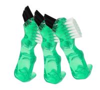 FONDOTIN Lot de 3 Brosses à Nettoyer Prothèses Dentaires Mini Brosse Double Face Portable pour Soins Bucco-Dentaires Nettoyage Pratique à Voyage Accessoire de Santé Oral