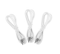 FONDOTIN Lot de 3 Câbles USB Blanc pour Charge Rapide et Large Compatibilité, en Caoutchouc et Cuivre, pour Chargeur de Masseur et Équipements de Beauté