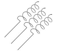 FONDOTIN Lot de 3 Piquets Spirale pour Plantes Grimpantes Jardin, Support Tuteur Tomates et Fleurs, Acier Robuste, 75 Cm, Usage Extérieur, Maintien Stable des Plantes, Réutilisable