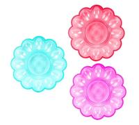 FONDOTIN Lot de 3 Plateaux à Œufs en Plastique 24x3 Cm, Porte-œufs Réutilisable et Multifonctionnel pour Rangement Réfrigérateur, Boîte à Œufs Compacte Cuisine et Salle à Couleur