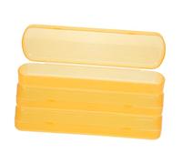 FONDOTIN Lot de 3 Porte-Brosses à Dents de Voyage en PP Jaune, Étui Portable Étanchéité et Design Unique, pour Salle de Bain et Déplacements