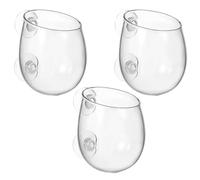 FONDOTIN Lot de 3 Pots de Fleurs Suspendus avec Ventouse pour Aquarium en Verre Transparent, pour la décoration des fontaines