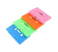 FONDOTIN Lot de 4 Cassettes Audio Vierges Rétro pour Décoration Murale DIY, Accessoires Couleur Orange, Rose, Vert Clair et Bleu, Idées Présents Personnalisées pour Fêtes