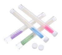 FONDOTIN Lot de 4 Fils de Nettoyage pour Trous D’Oreilles Percés - 60 Pièces par Tube Fil Jetable Anti-Odeurs Prévention des Bouchons Couleurs Vert Bleu Violet et Rose Fuchsia Kit