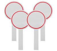 FONDOTIN Lot de 4 Tableaux Blancs en Mousse 10X20 CM Effaçables à Sec Simple Face Portable pour Score et Vote Tableau de Notation Léger et Réutilisable pour Juges et Présentations