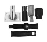 FONDOTIN Lot de 5 Adaptateurs Métalliques pour Manche Télescopique 22-25mm, Embouts Filetés Multifonctions, Rallonges pour Balai, Serpillière et Pinceau, Accessoires pour Nettoyage Maison