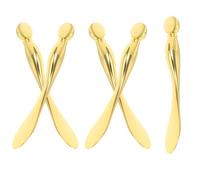FONDOTIN Lot de 5 Bâtonnets de Massage pour Contour des Yeux en Alliage de Zinc Doré Applicateurs Métalliques pour Crème et Masque Visage Roulettes Oculaires Spa Portables pour Soins et