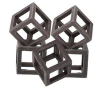 FONDOTIN Lot De 5 Décorations Carrées en Poterie pour Aquarium, Habitat pour Crevettes Et Poissons, Accessoires D’Aquarium Naturels, Petite Taille pour Cachette, Adapté à L'aquarium D’Eau Douce