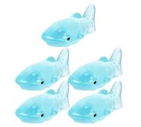 FONDOTIN Lot de 5 Figurines Miniatures en Résine Transparentes D’Animaux Marins Dont Requins Baleines et Petits Poissons Décorations pour Micro-Paysage et Aquarium Ornement Marin