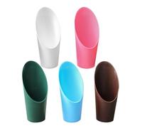 FONDOTIN Lot de 5 Pelles à Terreau en Polypropylène Petites Pelles à Creuser pour Plantes Grasses Couleur Blanche Bleue Rose Café et Vert Foncé Outil Multifonction pour Réutilisable