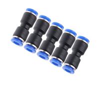 FONDOTIN Lot de 5 Raccords Rapides 6 Mm pour Tuyau d'air Haute Pression, Adaptateurs Droits Noirs pour Pulvérisation Horticole, Connecteurs Compacts pour Irrigation Serrage et Jardin