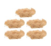 FONDOTIN Lot de 5 Sachets de 30g de Matériau Naturel en Raphia pour Nidification D’Oiseaux de Compagnie, Litière Souple et Respirante pour Cages, pour Perruches, Calopsittes et