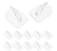 FONDOTIN Lot de 50 Mini Crochets Adhésifs en Plastique Transparents Crochets Muraux Auto-adhésifs sans Perçage Réutilisables Cuisine Salle de Bain et Organisation Domestique
