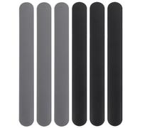 FONDOTIN Lot de 6 Attaches en Silicone Porte-Emballage Présent Noir et Gris Clips de Rangement Multi-Usages pour Papier Présent Affiche et Câbles Accessoires Pratiques pour Organisation