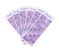 FONDOTIN Lot de 6 Autocollants Clavier Anglais en PVC Violet Universels pour Ordinateur Portable et Bureau Remplacement Touches Usées Faciles à Appliquer et Retirer Adaptés à la Saisie