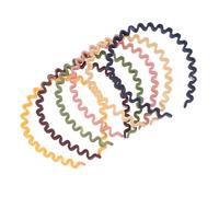 FONDOTIN Lot de 6 Bandeaux Ondulés en Résine sans Serrage-Tête Légers et Résistants Couleurs Mixtes pour Fille et Femme Maintien Antidérapant Adaptés pour Soins du Visage et Activités