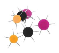 FONDOTIN Lot de 6 Stylos à Points pour Nail Art et Sculpture Argile Poignée Acrylique Couleurs Noir Jaune Violet Outil Multi-Usage pour Manucure Pâte Polymère et Céramique Kit Créatif