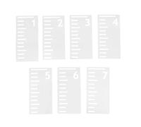 FONDOTIN Lot de 7 Gabarits de Règle de Mesure en Pet 2,13 M pour Garçon et Filles - Modèles Soi-même pour Toise Murale, Pochoirs de Graphique de Croissance, Décoration Artistique et Dessin