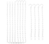 FONDOTIN Lot de 8 Chaînes Suspendre en Fer pour Lanternes et Cages à Oiseaux 4 Chaînes de 25 Cm de 80 Cm Support Robuste pour Pots de Fleurs et Panneaux Décoratifs Décoration Extérieure