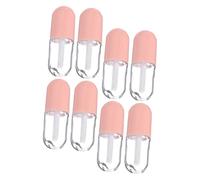 FONDOTIN Lot De 8 Tubes Transparents Pour Brillant à Lèvres 5 Ml Mini Format, Plastique Robuste, Rechargeables, Pack Maquillage Voyage Rosa, Accessoires Cosmétiques Pratiques
